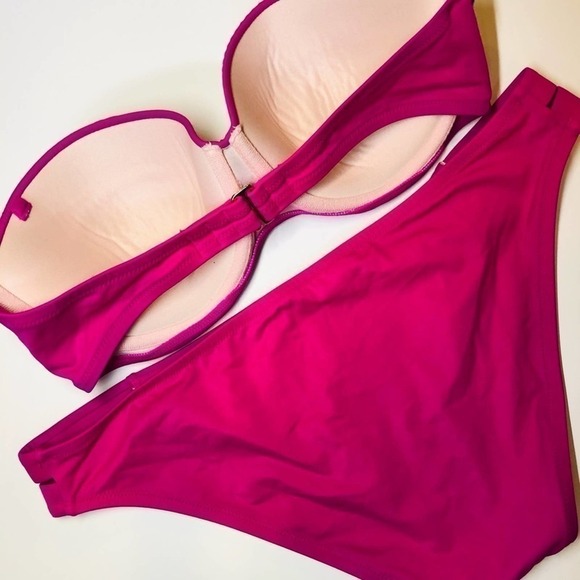 SHADE & SHORE Hot Pink Sequin Bikini - Picture 5 of 8
